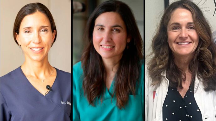 De izquierda a derecha: Dra. Bárbara Berasategui (presidenta), Dra. Elena Sandoval (secretaria) y Dra. Gloria Blázquez (vocal)